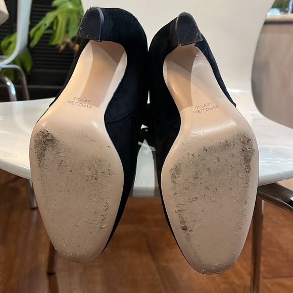 Stuart Weitzman Black Suede Booties - Picture 6 of 7